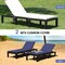 Costway 2PCS Patio Rattan Lounge Chair Chaise Recliner Adjust with Cover